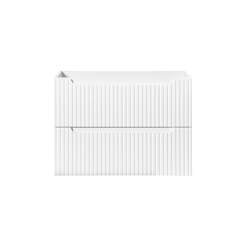 Meuble sous-vasque 80 cm 2 tiroirs – Finition blanc mat – NOVA WHITE